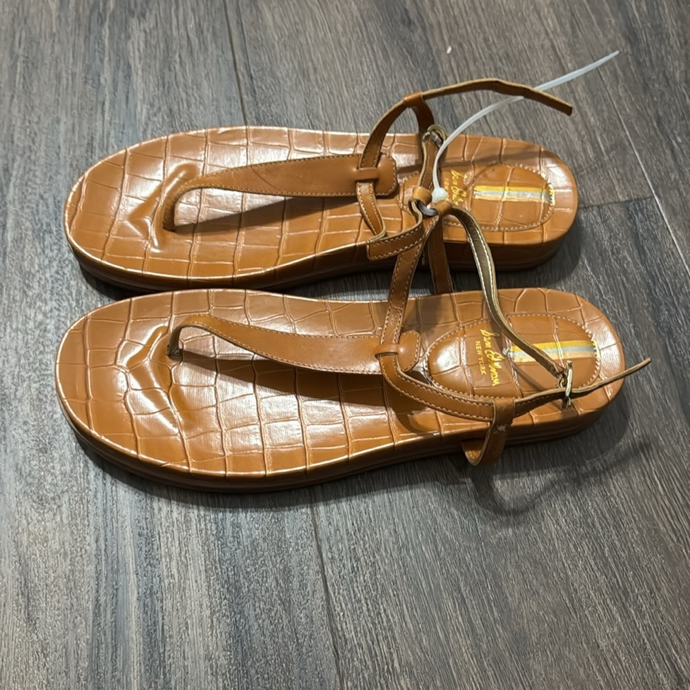 NEW! Sam Edelman Women's Naomi Leather Thong Sandals - Size 9.5 🛵 - Picture 3 of 8